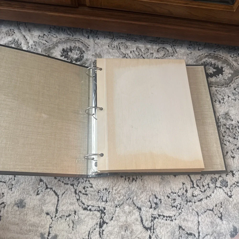 3-Ring Leather Photo Ducks Album 100 Self Stick Pages ~ NEW SEALED Wildlife VTG